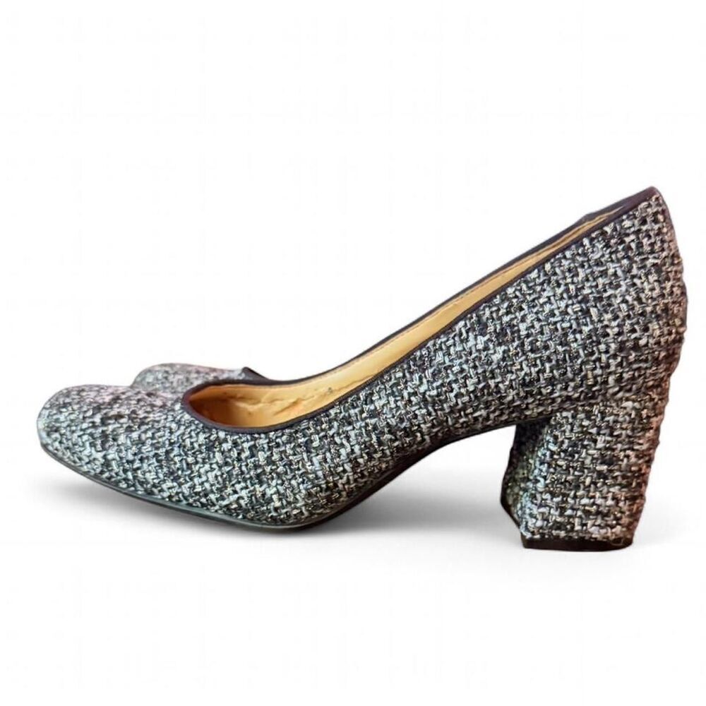 Naturalizer Whitney2 Black & White Tweed Block Heel Pumps Women’s Size 9W Comfor
